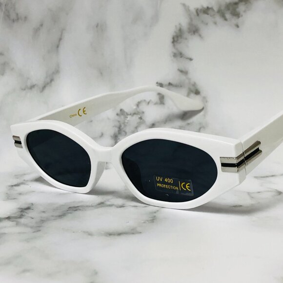 Women Sunglasses Fashion Style Outdoor White Frame Square Festival Beach Party‎ - Picture 4 of 5